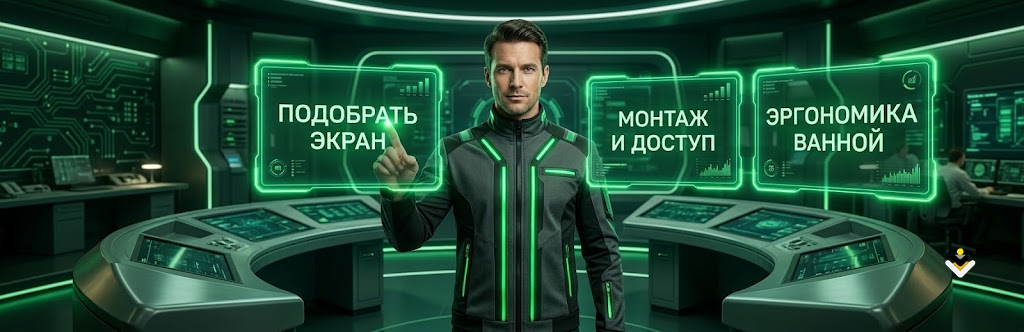 подобрать экран для ванной