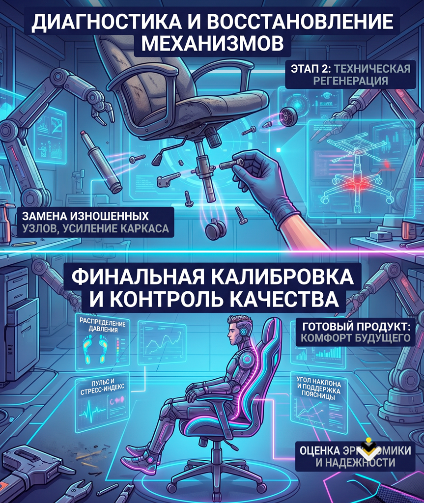 перетяжка офисного кресла
