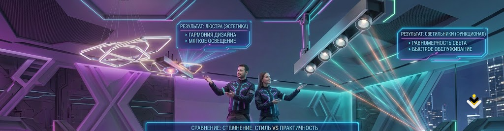 что выбрать для натяжного потолка люстру или светильники