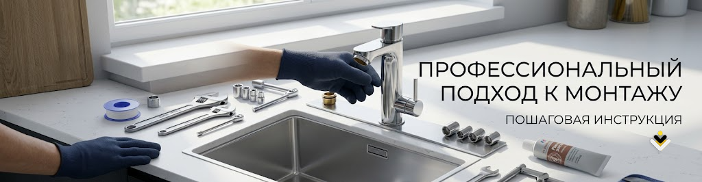 Установка смесителя пошаговая инструкция